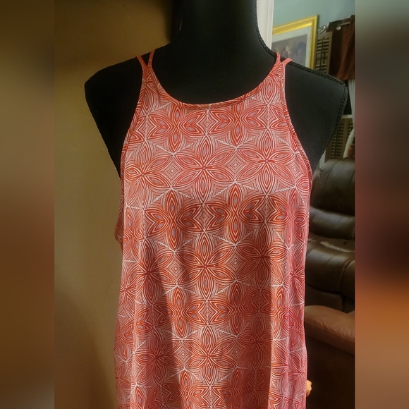 Forever 21 Red Geometric Sleeveless Mini Dress, Size Medium - Picture 3 of 7